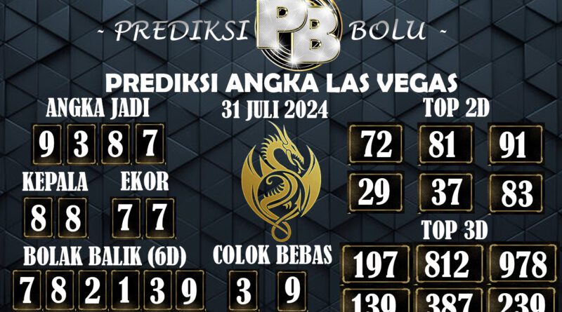 Prediksi Togel Las Vegas Akurat 31 Juli 2024