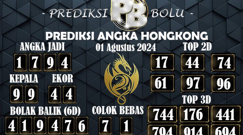 Prediksi Togel Hongkong Akurat 01 Agustus 2024