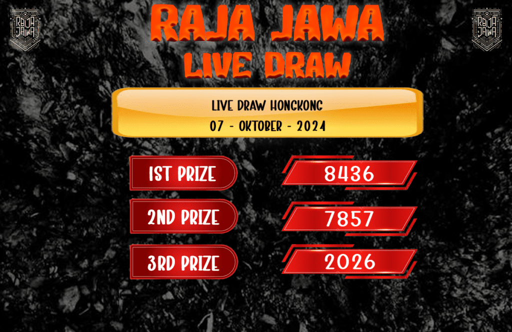 Live Draw HK Tepat dan Cepat dari Raja Jawa 07 Oktober 2024