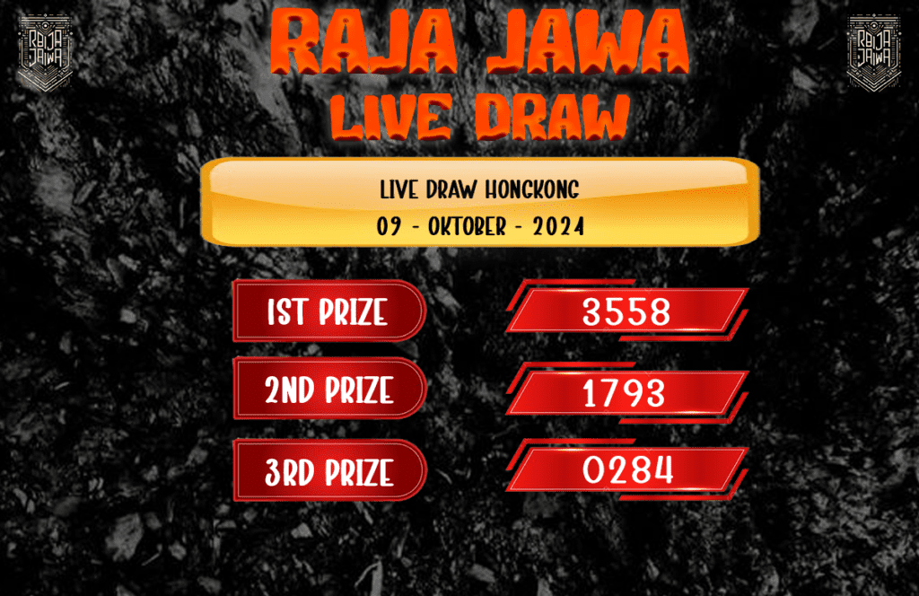 Live Draw HK Tepat dan Cepat dari Raja Jawa 09 Oktober 2024