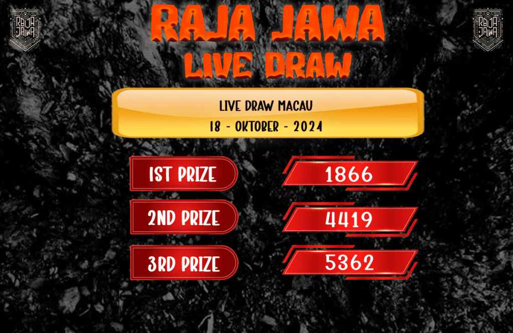 Live Draw Macau dari Raja Jawa Paling Terpercaya 18 Oktober 2024