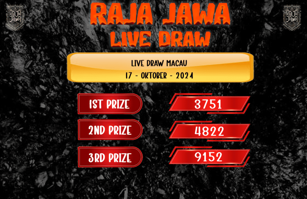 Live Draw Macau dari Raja Jawa Paling Terpercaya 17 Oktober 2024