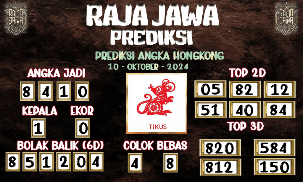 Prediksi Togel HK Hari Ini 10 Oktober 2024