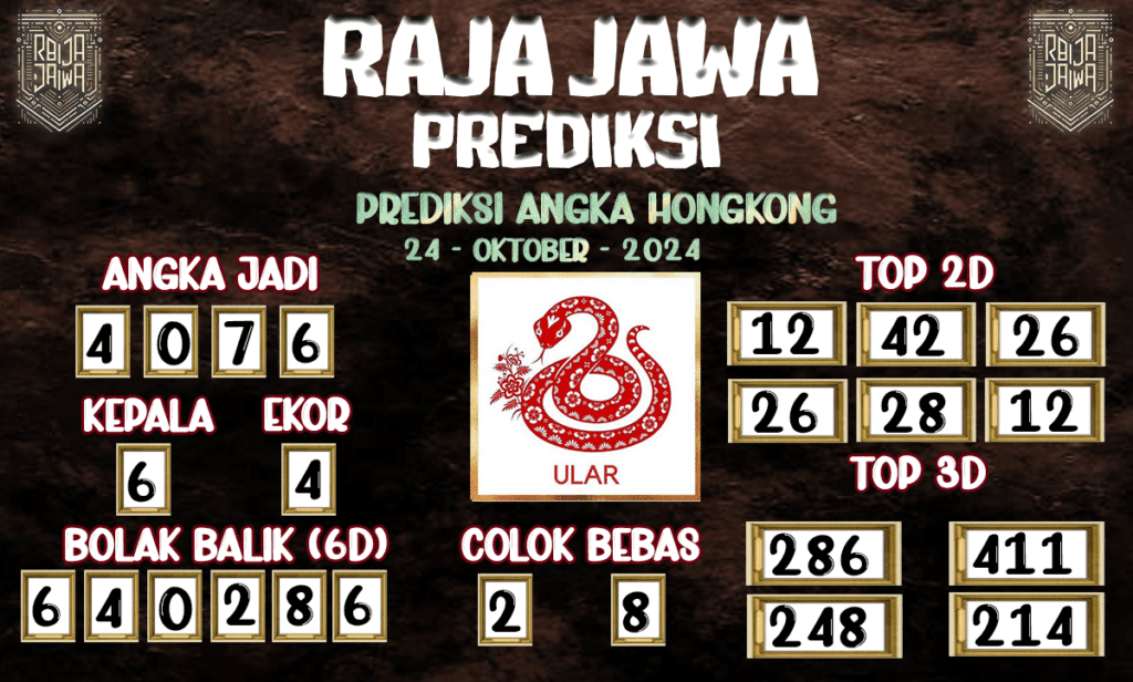 Prediksi Togel HK Terlengkap 24 Oktober 2024