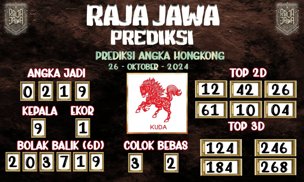 Prediksi Togel HK Andalan 26 Oktober 2024