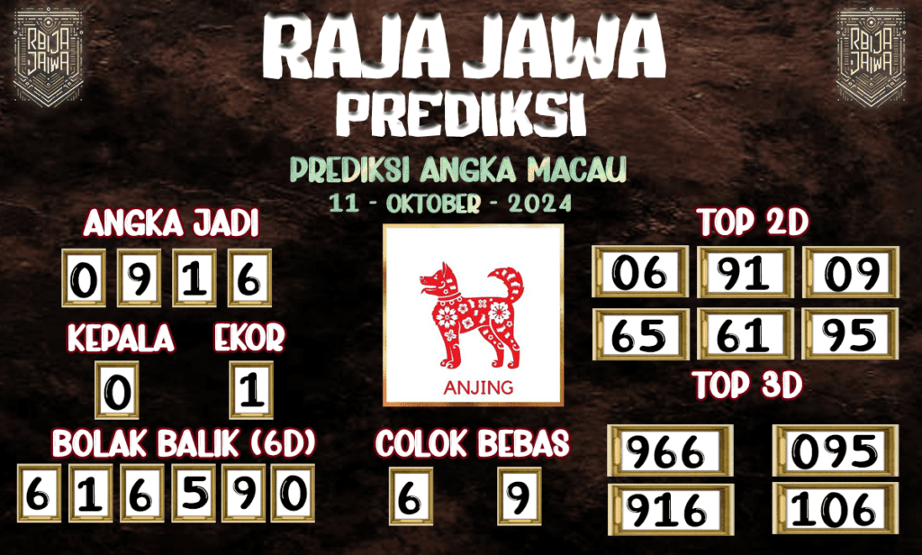 Prediksi Togel Macau Trusted 11 Oktober 2024