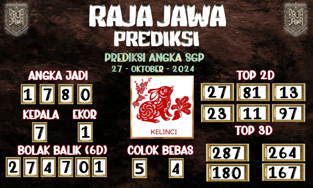 Prediksi Togel SGP Tembus 27 Oktober 2024