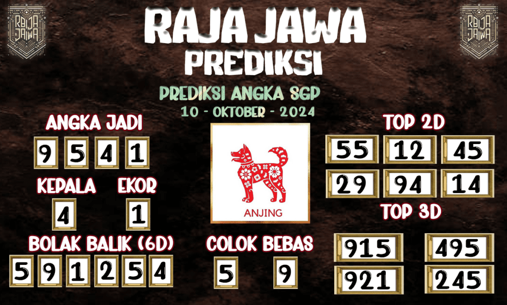 Prediksi Togel SGP Hari Ini 10 Oktober 2024